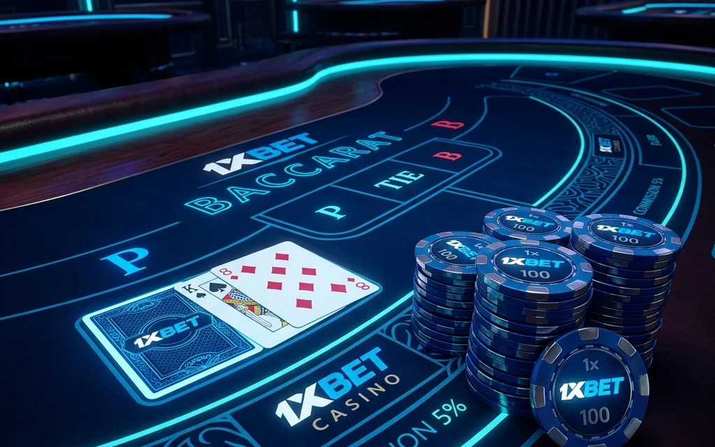 Live baccarat dealer table